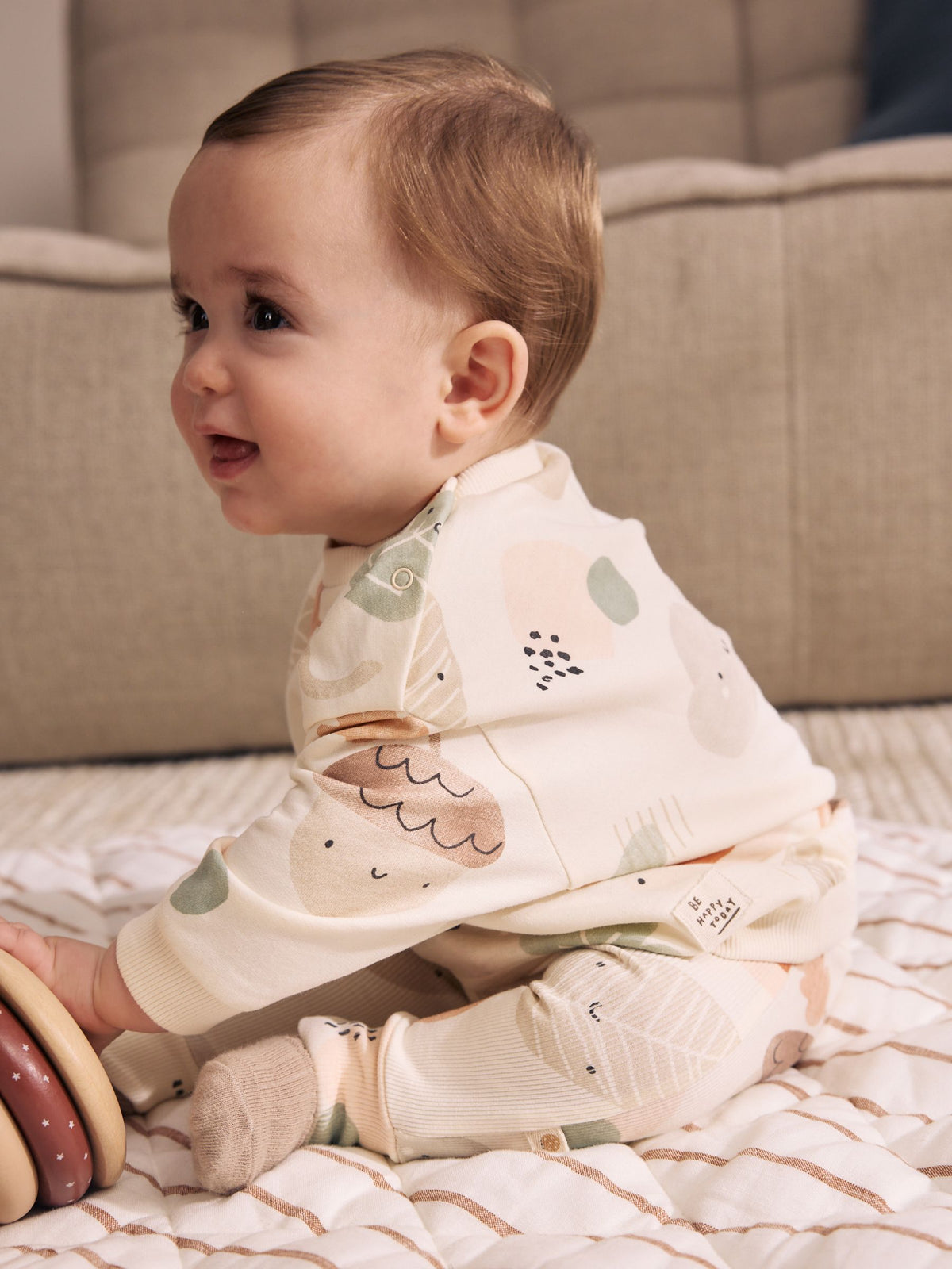 Neutral Autumn Print Sweatshirt and Leggings Baby Set (0mths-2yrs) (0mths-2yrs)