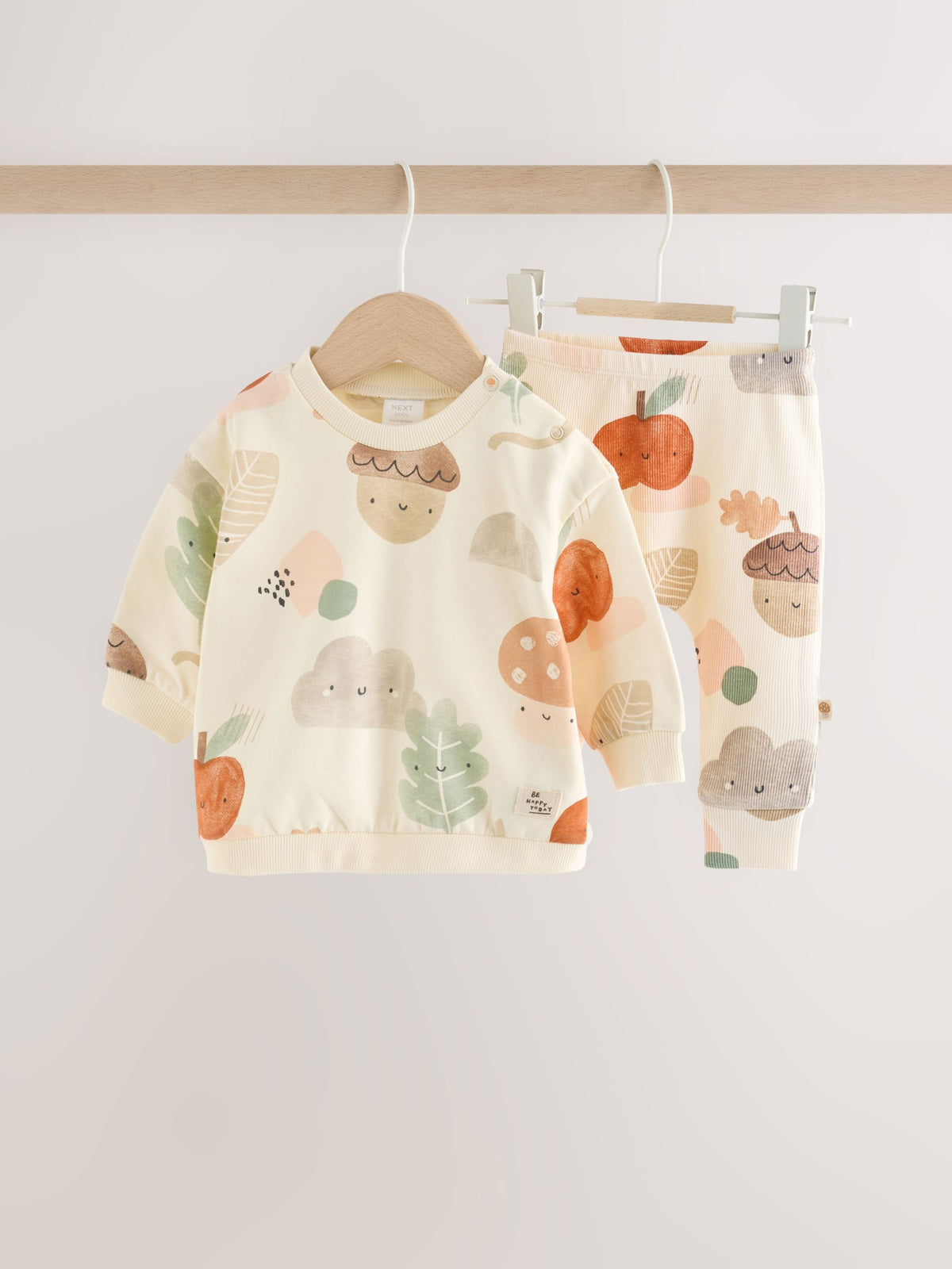 Neutral Autumn Print Sweatshirt and Leggings Baby Set (0mths-2yrs) (0mths-2yrs)