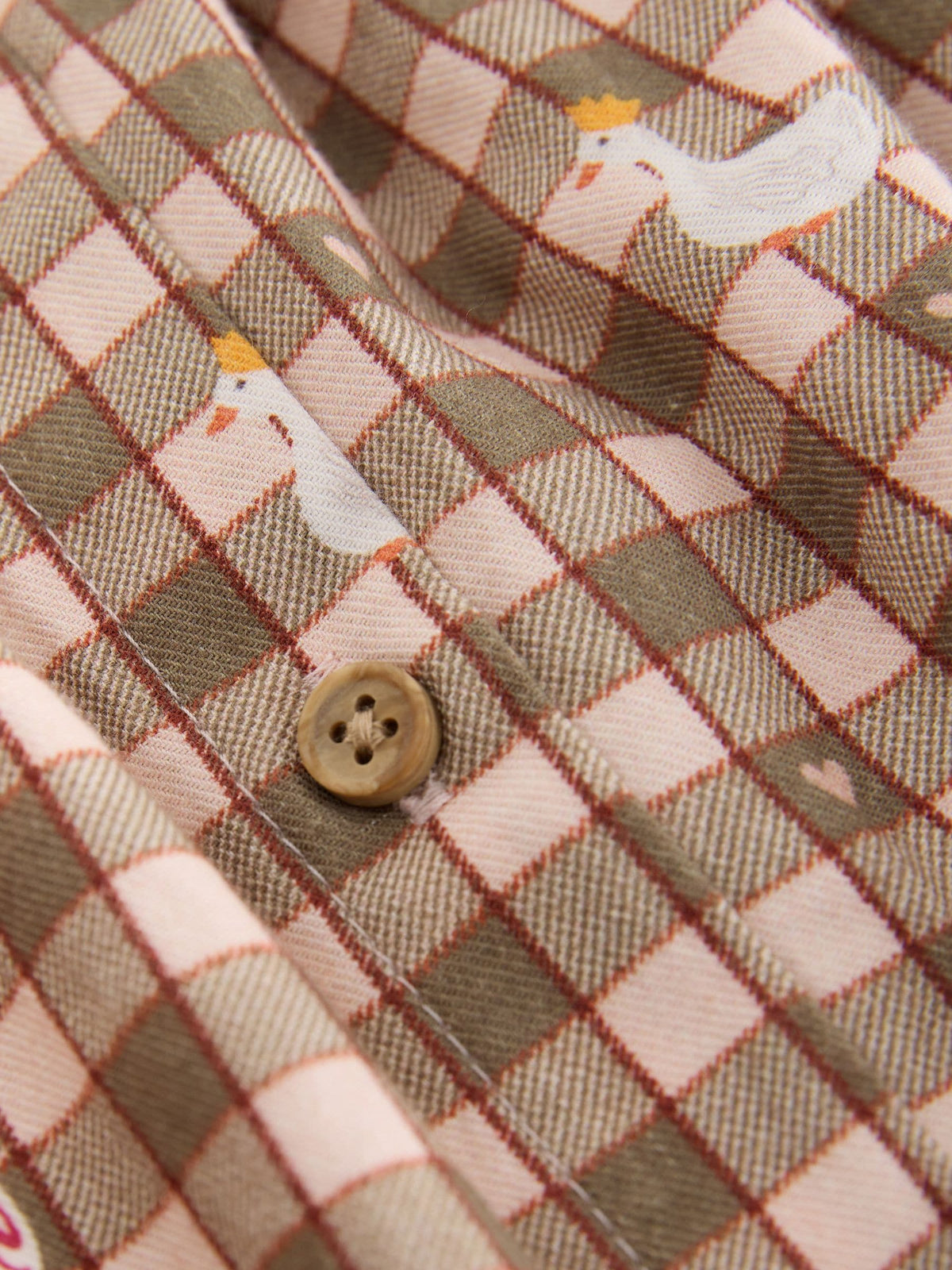 Green Check Long Sleeve 3D Character Dress (3mths-8yrs)