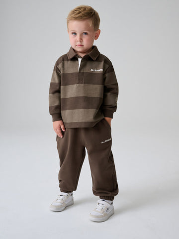 smALLSAINTS Brown Striped Rugby Top And Joggers Set