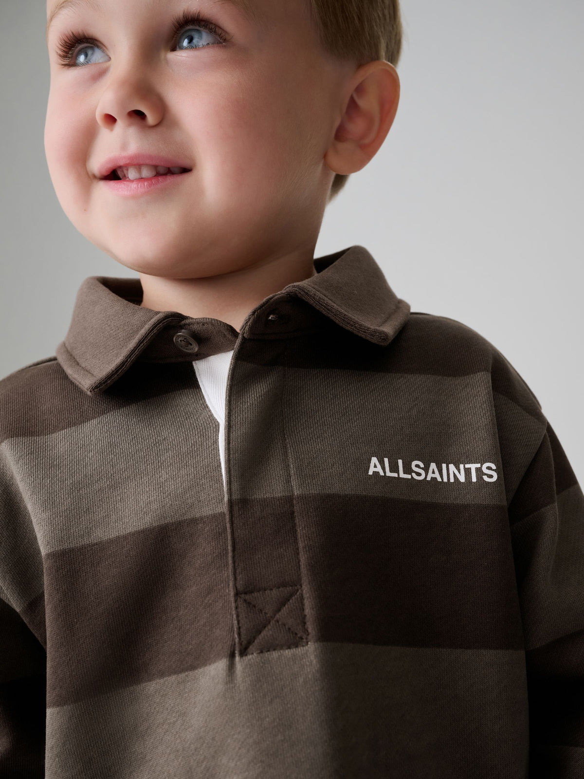 smALLSAINTS Brown Striped Rugby Top And Joggers Set