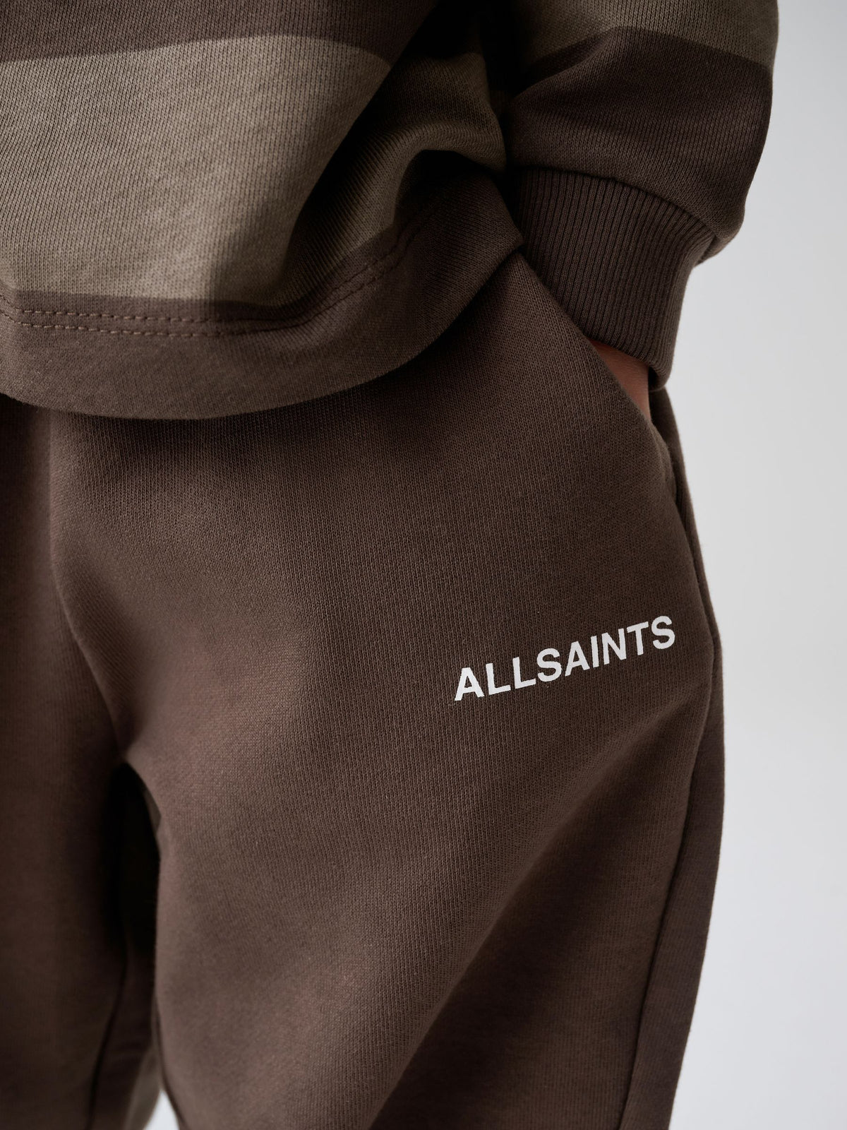 smALLSAINTS Brown Striped Rugby Top And Joggers Set