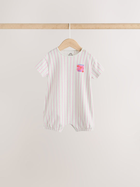 Pink and Red Lobster Printed T-Shirt Baby Romper