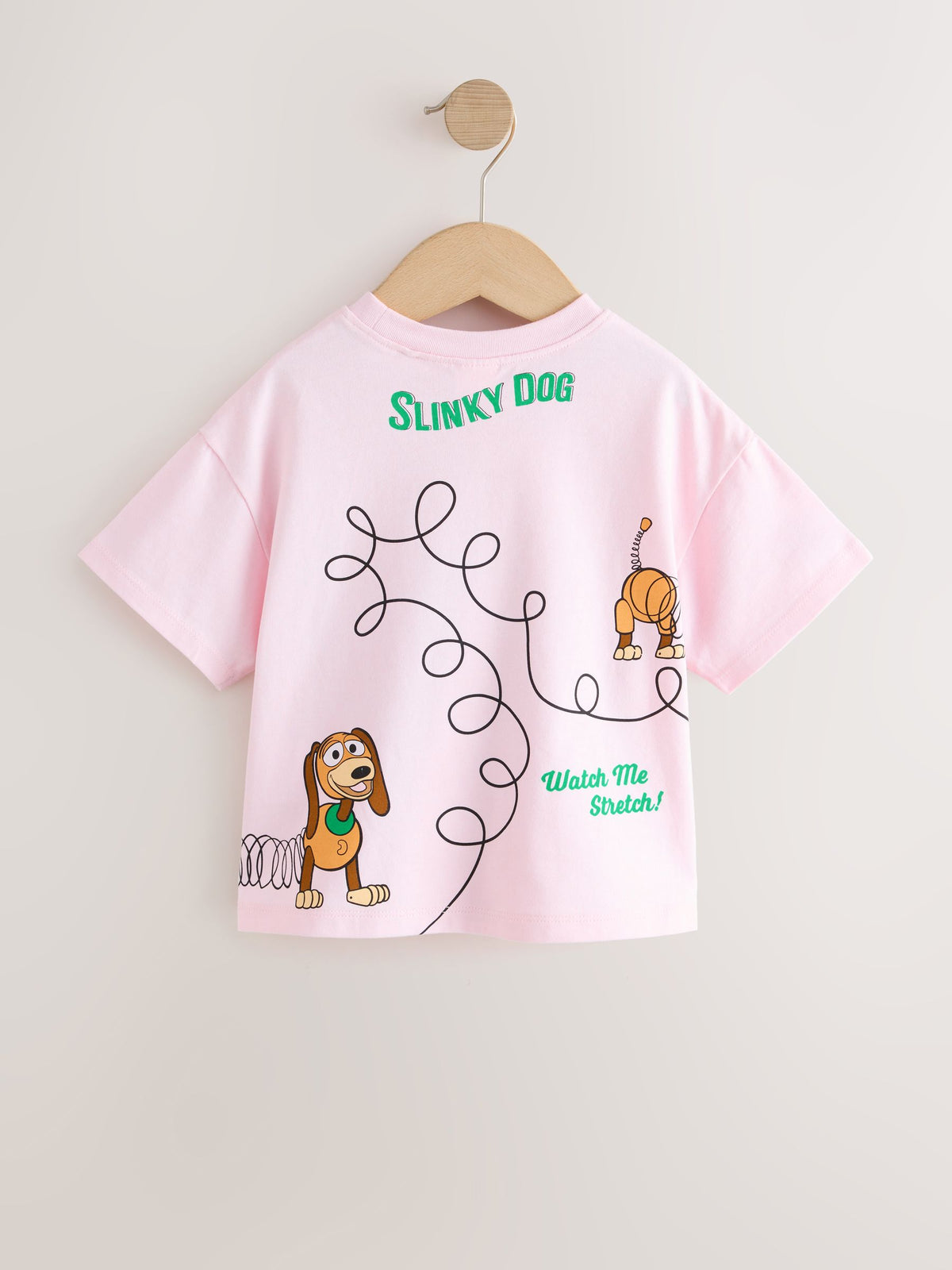 Pale Pink Toy Story Slinky Dog Short Sleeve T-Shirt (3mths-7yrs)