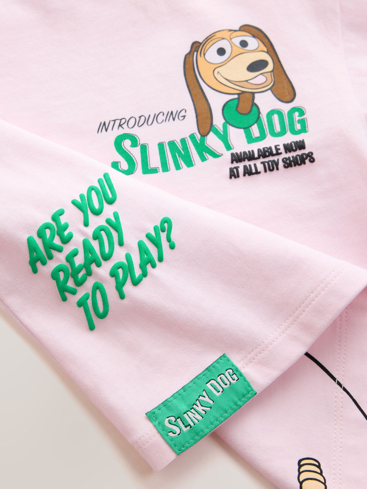 Pale Pink Toy Story Slinky Dog Short Sleeve T-Shirt (3mths-7yrs)