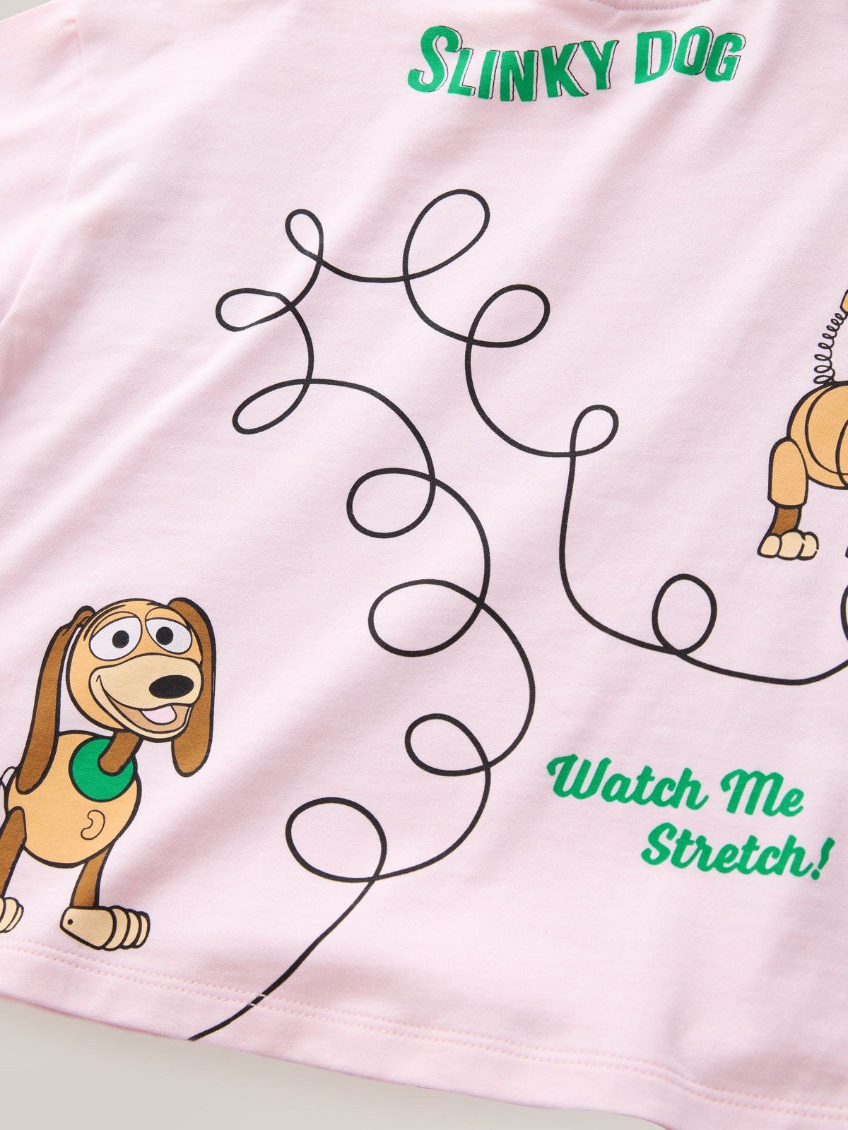 Pale Pink Toy Story Slinky Dog Short Sleeve T-Shirt (3mths-7yrs)