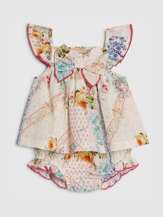 River Island Pink Cabbages & Roses Patchwork Bloomers Set