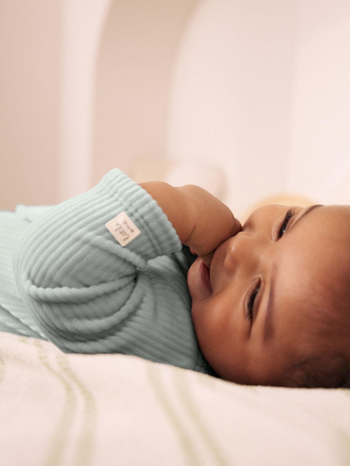 Blue Velour Baby Sleepsuits 2 Pack