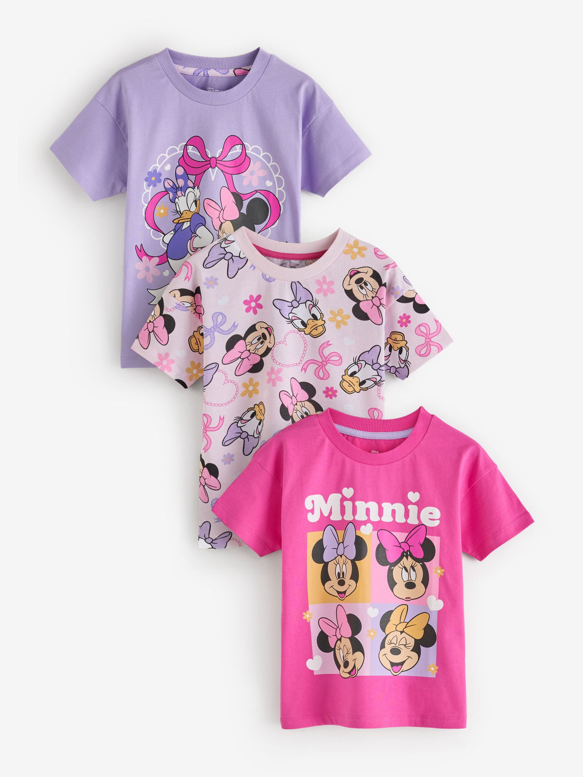 Character Pink Disney Minnie Mouse T-Shirts 3 Pack