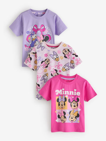 Character Pink Disney Minnie Mouse T-Shirts 3 Pack