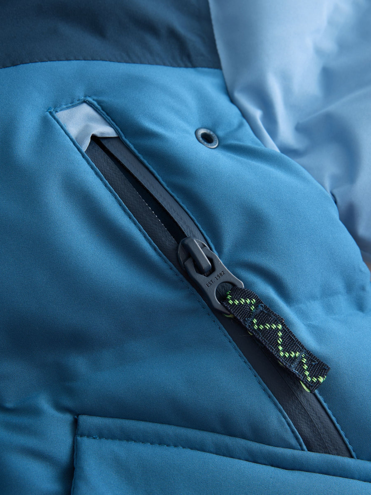 Blue Colour Block Waterproof Padded Coat (12mths-10yrs)