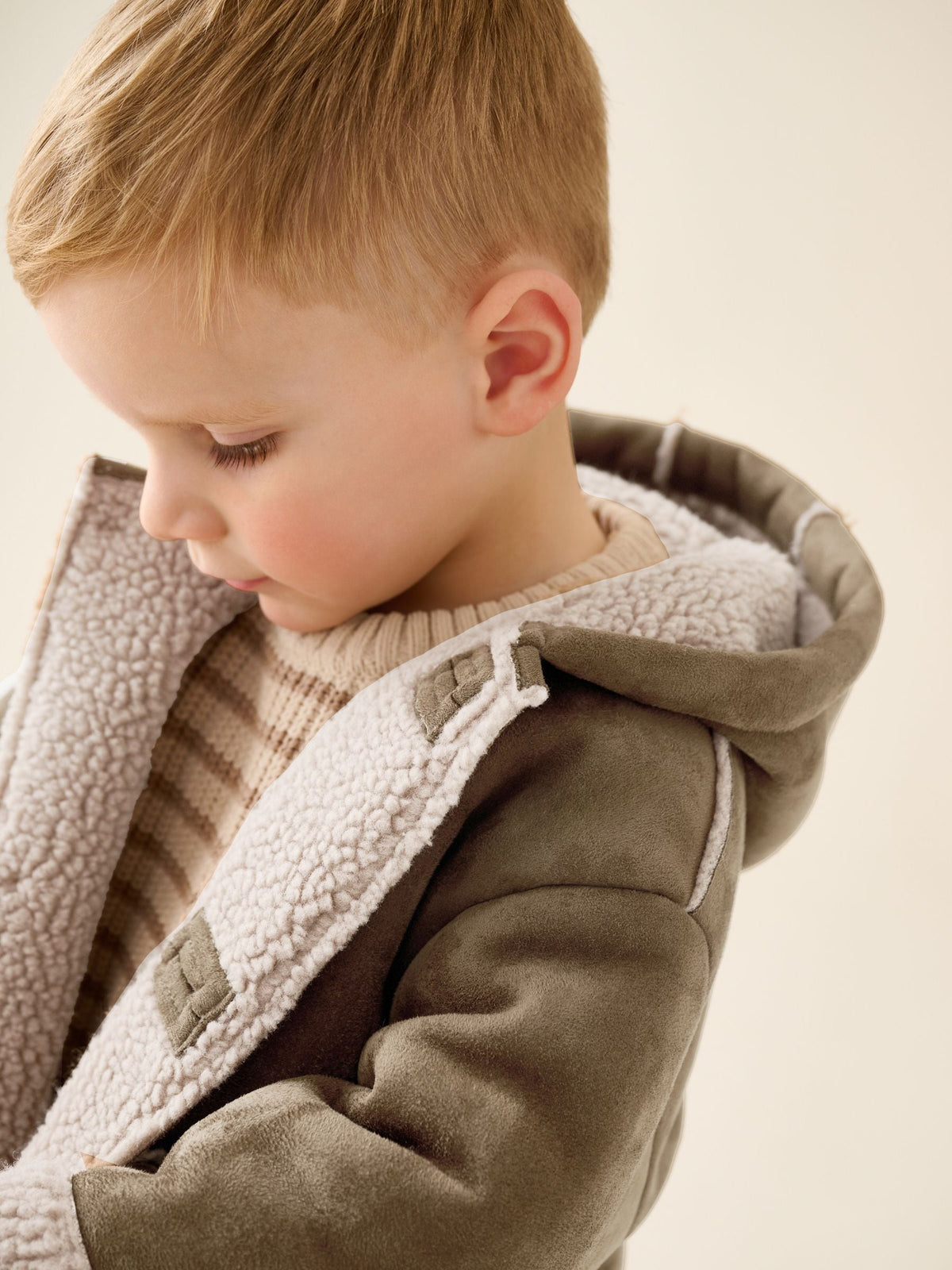 Tan Brown Faux Suede Coat (12mths-7yrs)