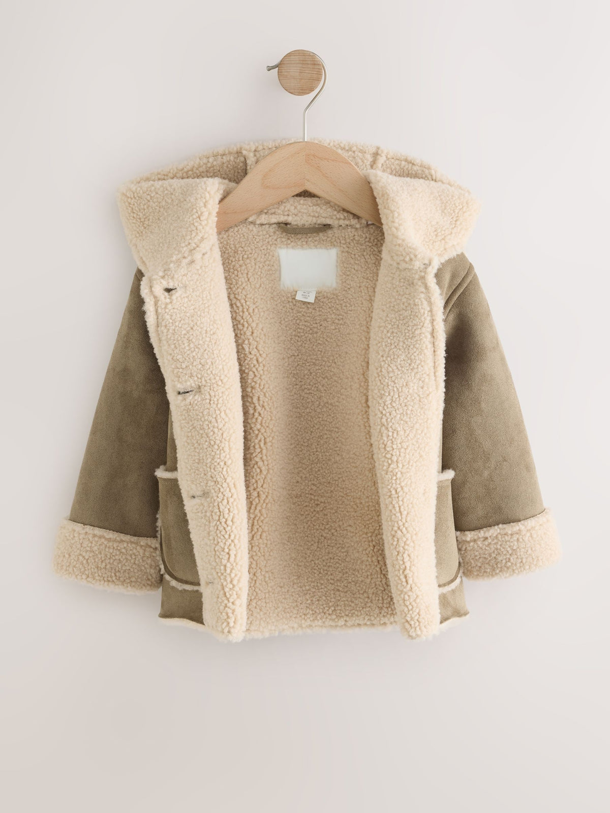 Tan Brown Faux Suede Coat (12mths-7yrs)