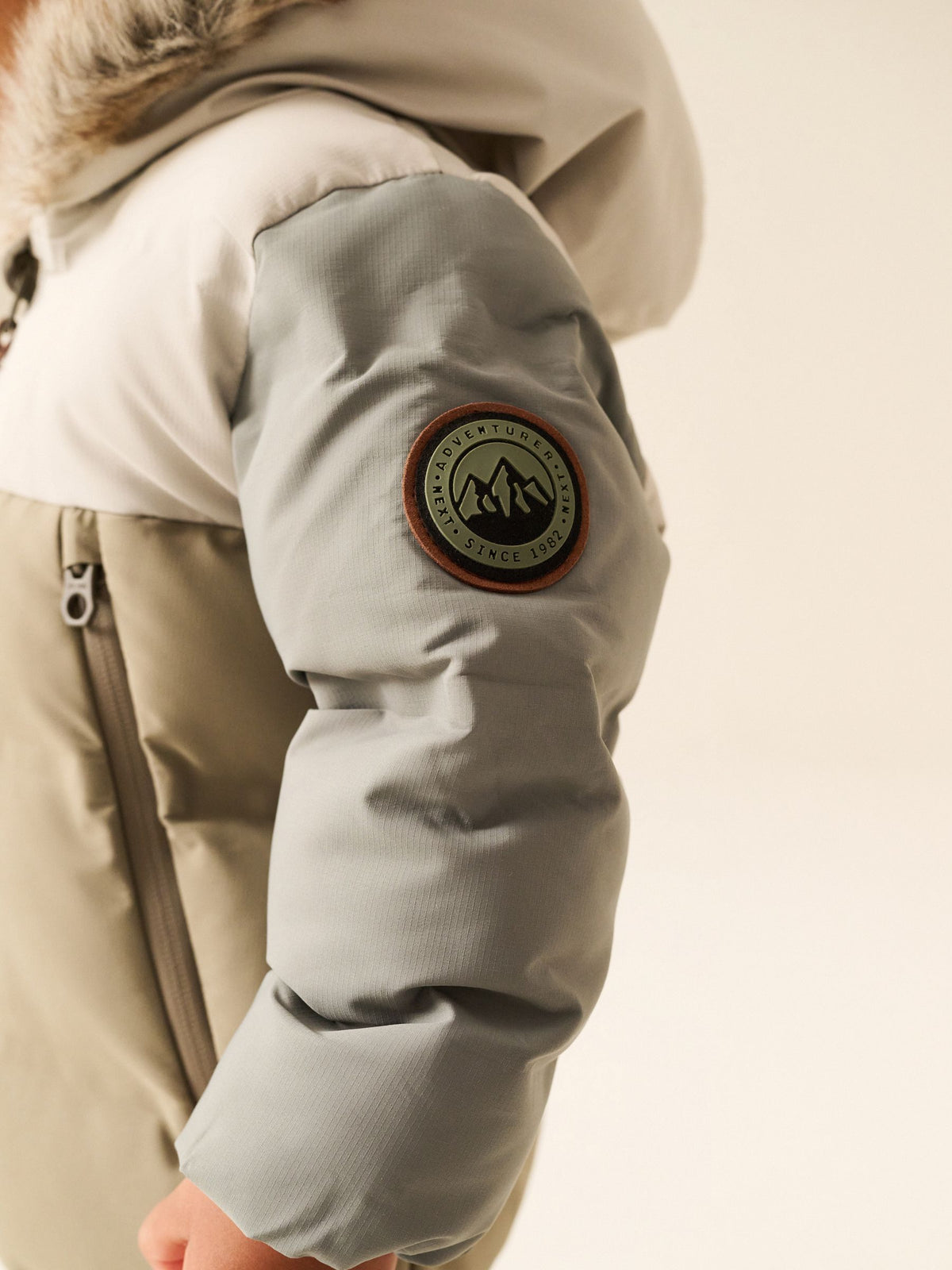 Neutral Colour Block Waterproof Padded Snowsuit (3mths-7yrs)