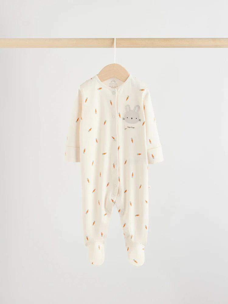 Yellow Spring Character 3 Pack Baby Sleepsuits (0mths-2yrs)