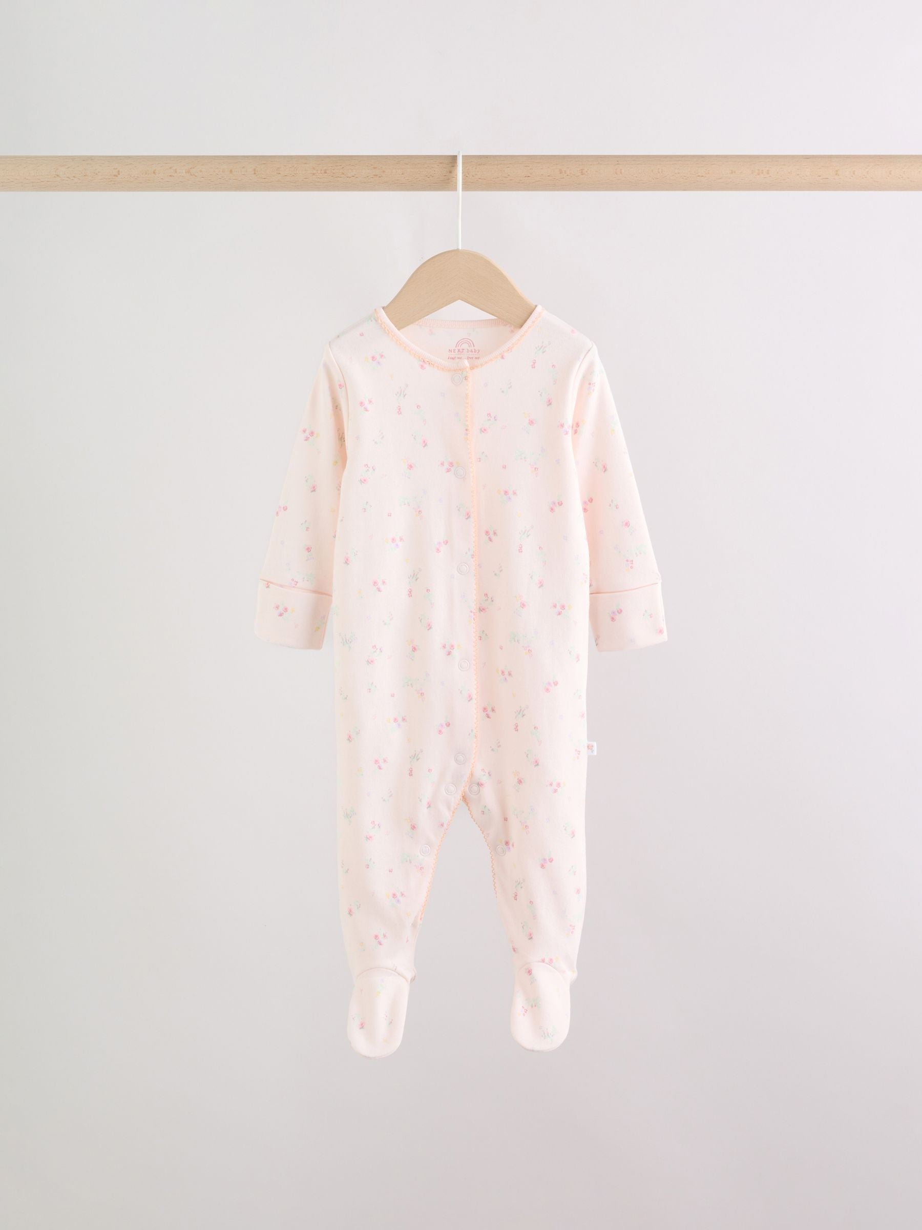 Pink Baby Bunny Sleepsuits 3 Pack (0-2yrs)