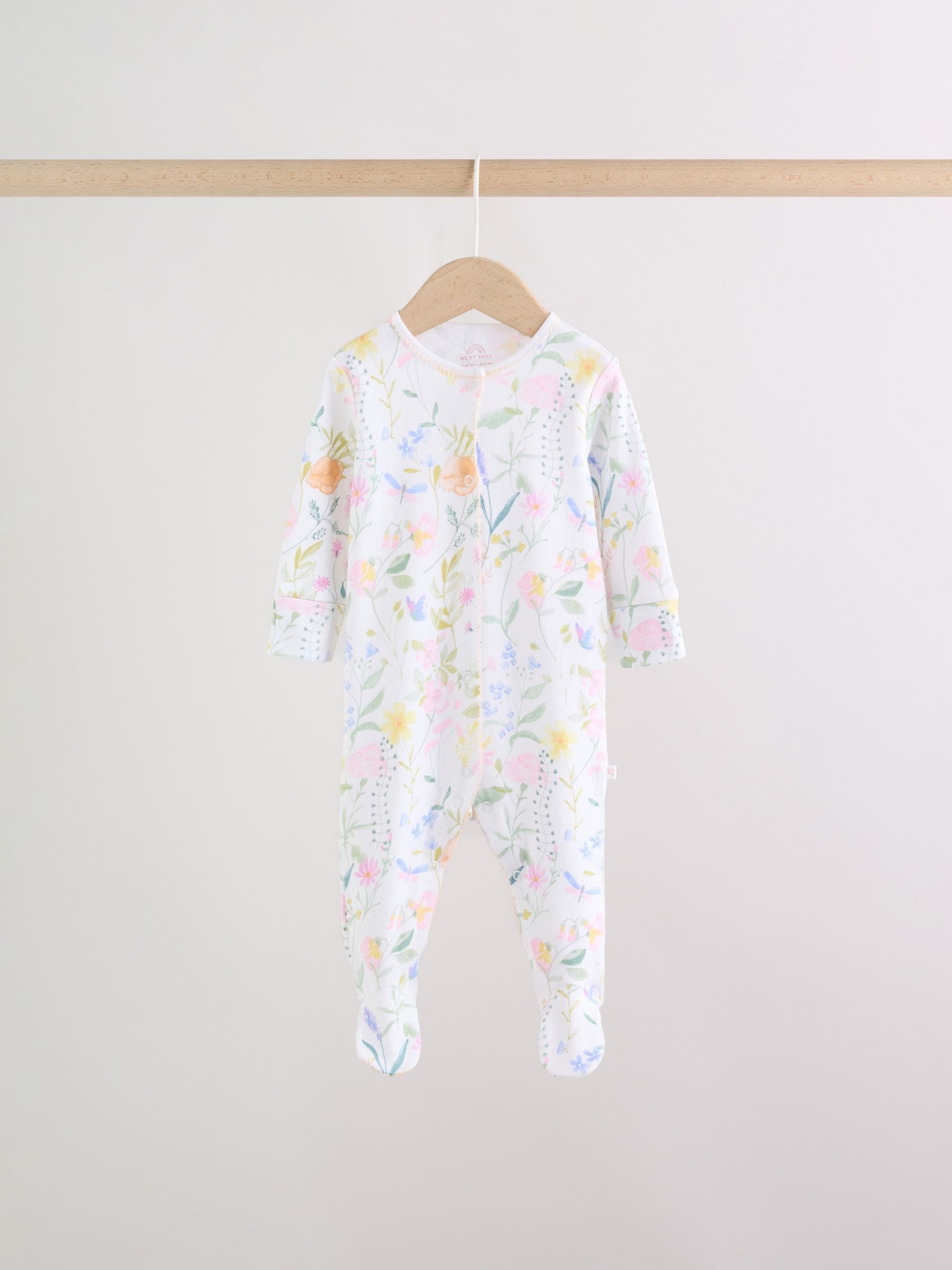 Pink Baby Bunny Sleepsuits 3 Pack (0-2yrs)