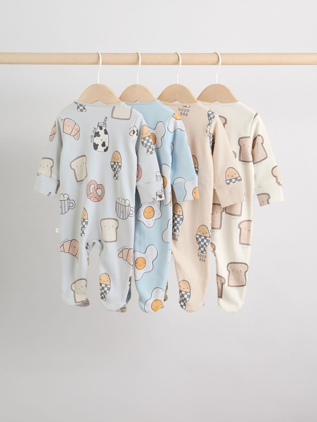 Minerals 4 Pack Two Way Zip Baby Sleepsuits (0mths-2yrs)